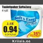 Allahindlus - Tualettpaber Soft&Easy
4 rulli
