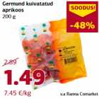 Allahindlus - Germund kuivatatud
aprikoos
200 g