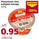 Allahindlus - Piimameister Otto
kodujuust koorega
330 g