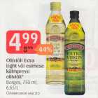 Allahindlus - Oliiviõli Extra Light või esimese külmprssi oliiviõli* Borges, 750 ml