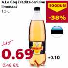 Allahindlus - A.Le Coq Traditsiooniline limonaad