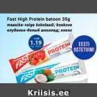 Allahindlus - Fast High Protein batoon 35 g, maasika-valge šokolaadi; kookose