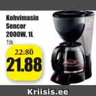 Kohvimasin Sencor 2000W, 1 l, 1 tk