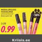 MODA LIPGLOSS HUULELÄIGE erinevad toonid