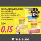 Allahindlus - MIVINA KIIRNUUDLID 50G kanamaitselised,
veiselihamaitselised,juustumaitselised 