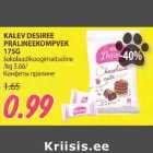 KALEV DESIREE PRALINEEKOMPVEK 175G
šokolaadikoogimaitseline