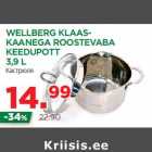 Allahindlus - WELLBERG KLAASKAANEGA
ROOSTEVABA
KEEDUPOTT
3,9 L