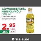 Allahindlus - SALVADORI EKSTRA
NEITSIOLIIVIÕLI
500 ml