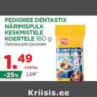 Allahindlus - PEDIGREE DENTASTIX
NÄRIMISPULK
KESKMISTELE
KOERTELE 180 g