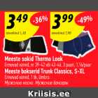 Meeste sokid Thermo Look Erinevad värvid, nr 39-42 või 43-46, 3 paari; Meeste bokserid Trunk Classics, S-XL Erinevad värvid, 1 tk, Umbro