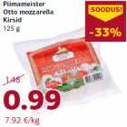 Allahindlus - Piimameister
Otto mozzarella
Kirsid
125 g