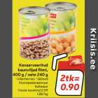 Konserveeritud
kaunviljad Rimi,
400 g / neto 240 g 