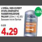 Allahindlus - L′ORÉAL MEN EXPERT HYDRA ENERGETIC
RASEERIMISJÄRGNE PALSAM