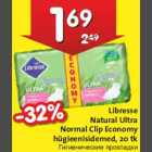 Allahindlus - Libresse Natural Ultra Normal Clip Economy hügieenisidemed, 20 tk
