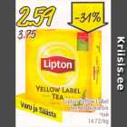 Allahindlus - Lipton Yellow Label tee, 88 tk / karbis