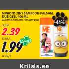 Allahindlus - MINIONS 2IN1 ŠAMPOON-PALSAM,
DUŠIGEEL 400 ML
