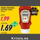 Allahindlus - HEINZ ORIGINAL
KETŠUP 700 G