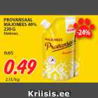 Allahindlus - PROVANSAAL
MAJONEES 40%
230 G