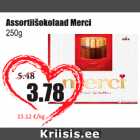 Assortiišokolaad Merci 250 g