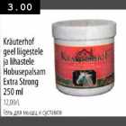 Allahindlus - Kräuterhof geel liigestele ja lihastele Hobusepalsam Extra Strong 250ml