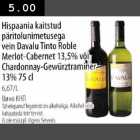 Allahindlus - Hispania kaitstud päritolunimetusega vein Davalu Tinto Roble Merlot-Cabernet 13,5% või Chardonnay-Gewürztraminer 13% 75cl