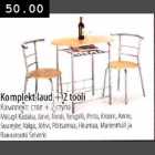Komplekt laud-+2 tooli