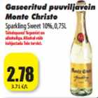 Allahindlus - Gaseeritud puuviljavein
Monte Christo
Sparkling Sweet 10%, 0,75L