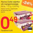 Panna Cotta vaarika- või mangomoosiga