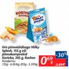 Iiris piimatäidisega Milky Splash, 155 g või piimakompvekid Korivka, 205 g, Roshen