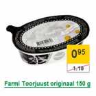 Allahindlus - Farmi Toorjuust originaal 150 g