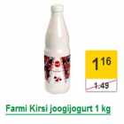 Allahindlus - Farmi Kirsi joogijogurt 1 kg