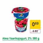 Allahindlus - Alma Vaarikajogurt, 2% 380 g