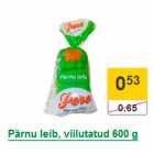 Allahindlus - Pärnu leib, viilutatud 600 g