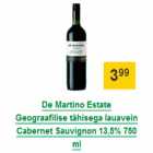 Allahindlus - De Martino Estate Geograafilise tähisega lauavein Cabernet Sauvignon 13,5% 750 ml