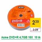 Allahindlus - Acme DVD+R 4,7GB 16X  10 tk