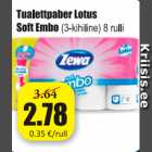 Allahindlus - Tualettpaber Lotus Soft Embo 