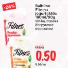 Balbino Fitness jogurtijäätis 180ml/90g virsiku, maasika