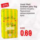 Veski Mati Graham jahu 1kg täistera nisujahu