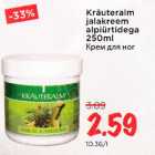 Kräuteralm jalakreem alpiürtidega 250ml