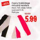 Capry trukkidega retuusid naistele must, hall, valge, fuksia suurused S-XL