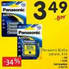 Allahindlus - Panasonic Evolta
patarei, 4 tk
• AA
• AAA