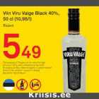 Viin Viru Valge Black 40%, 50 cl