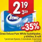 Allahindlus - Zewa Deluxe Pure White tualettpaber,
3-kihiline, 8 rulli