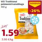 Allahindlus - Viči Traditional
pelmeenid kanalihaga
400 g