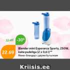 Allahindlus - Blender mini Esperanza Sporty, 250W,
kahe pudeliga (2 x 0,6 l)**