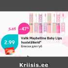 Allahindlus - Valik Maybelline Baby Lips
huuleläikeid*