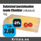 Sulatatud juustulaadne toode Cheddar