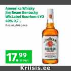 Allahindlus - Ameerika Whisky Jim Beam Kentucky Wh.Label Bourbon 4YO