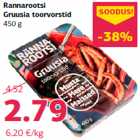 Rannarootsi
Gruusia toorvorstid
450 g