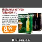 Allahindlus - HISPAANIA KGT VEIN
TABANICO 3 L